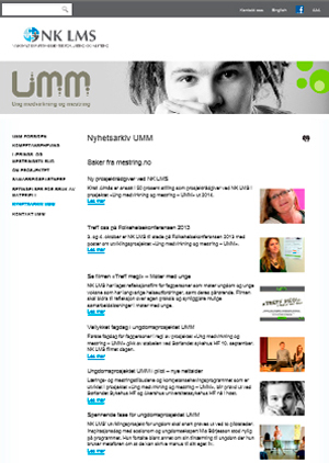 skjermdump UMMs nyhetsarkiv
