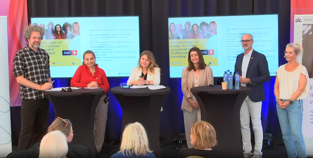 Se opptak av panelsamtale om kvinnehelse